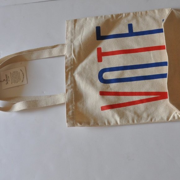 "VOTE" TOTE BAG RED WHITE BLUE - Picture 3 of 5